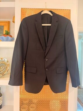Boss Men's Black Two-Button Blazer 100% virgin wool Excellent condition!slim fit